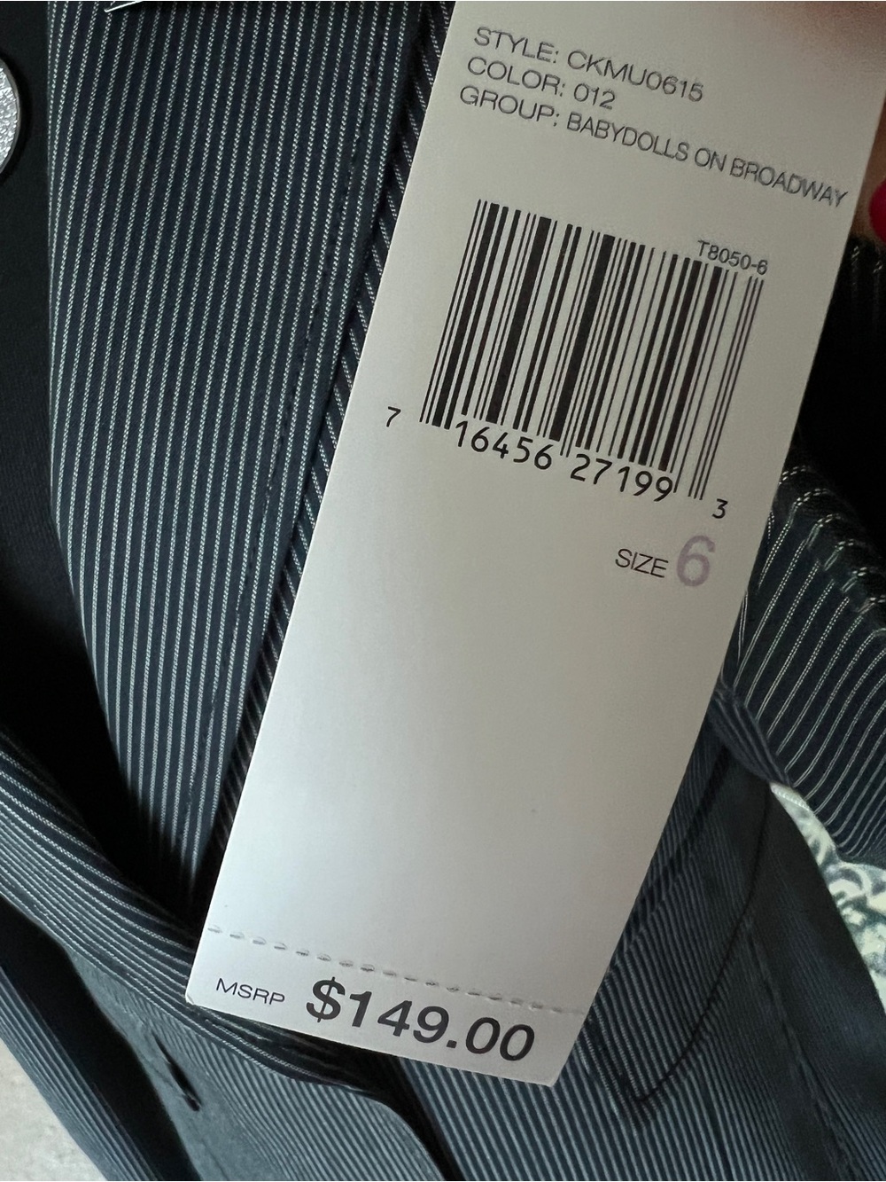 NWT CITY UNLTD. Women's Black Pinstripe Single-Button Blazer - Picture 4 of 15